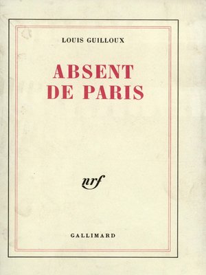 cover image of Absent de Paris